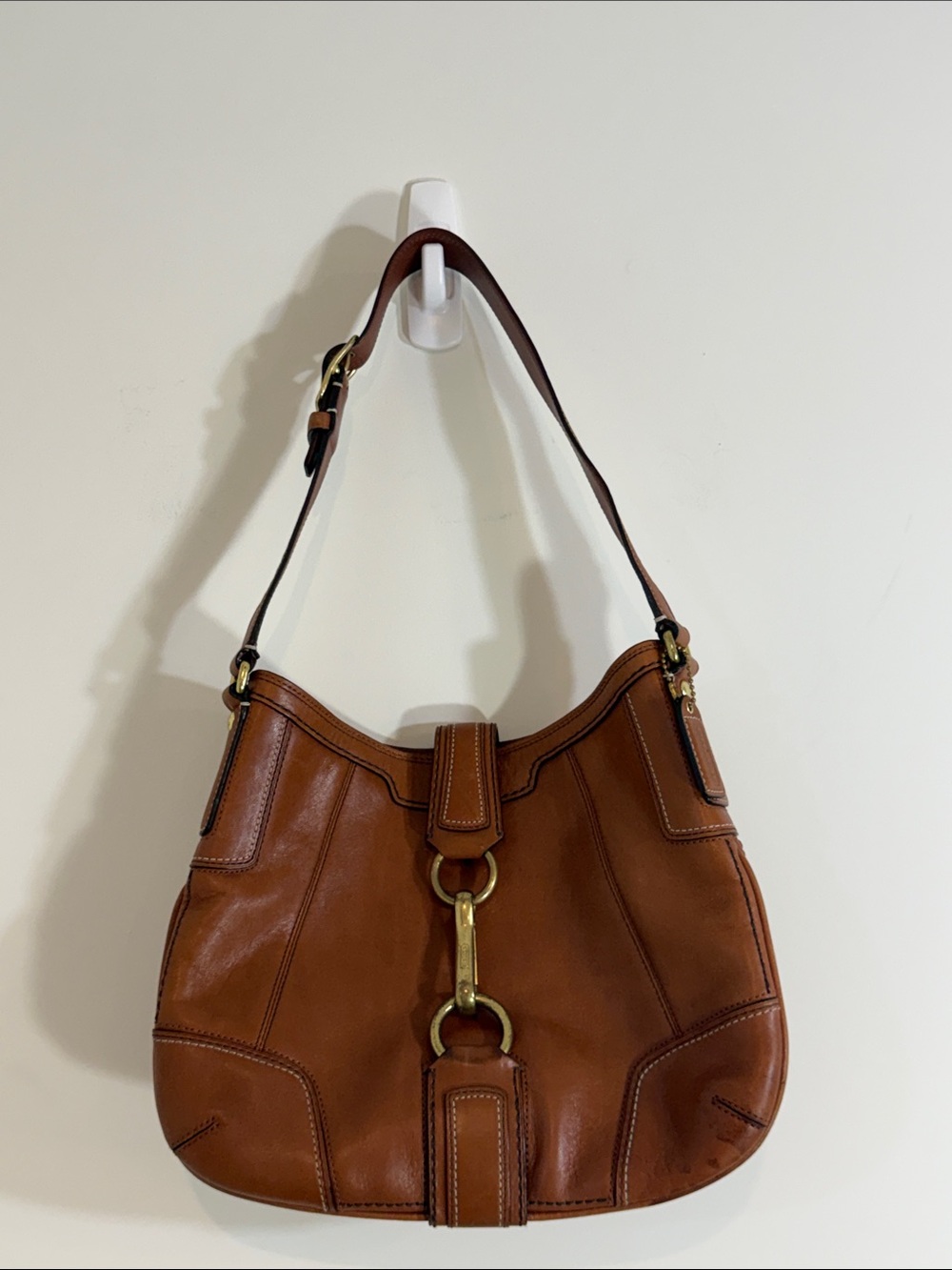 Vintage 2007 Coach Hamptons Large Leather Hobo Bag